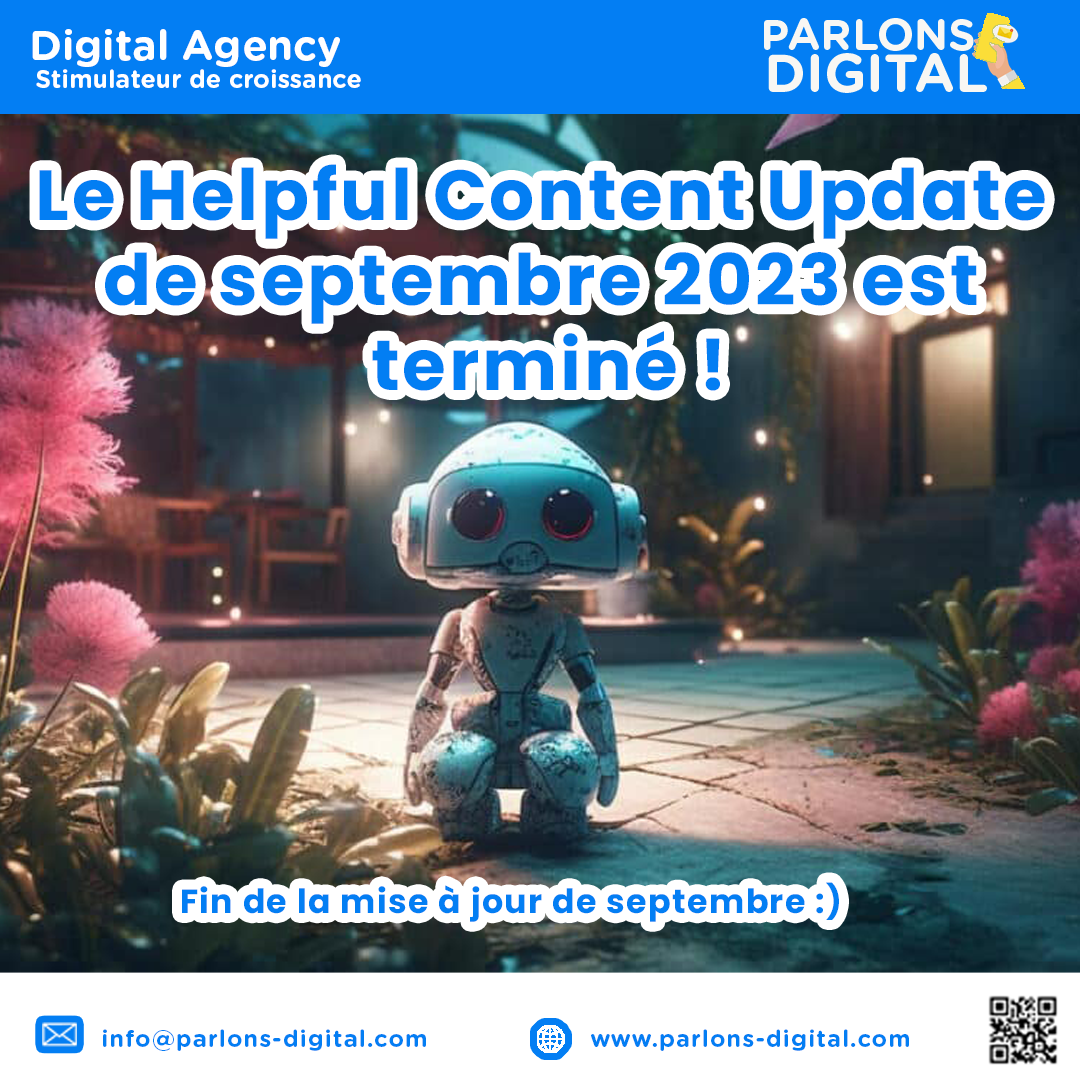 Le Helpful Content Update  de septembre 2023 est  terminé !